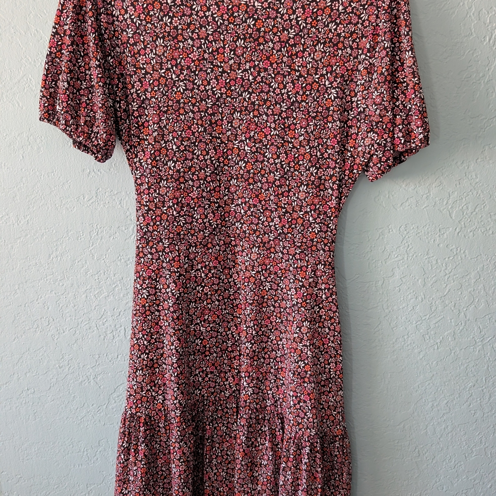 Michael Kors Multi Flower Wrap Dress